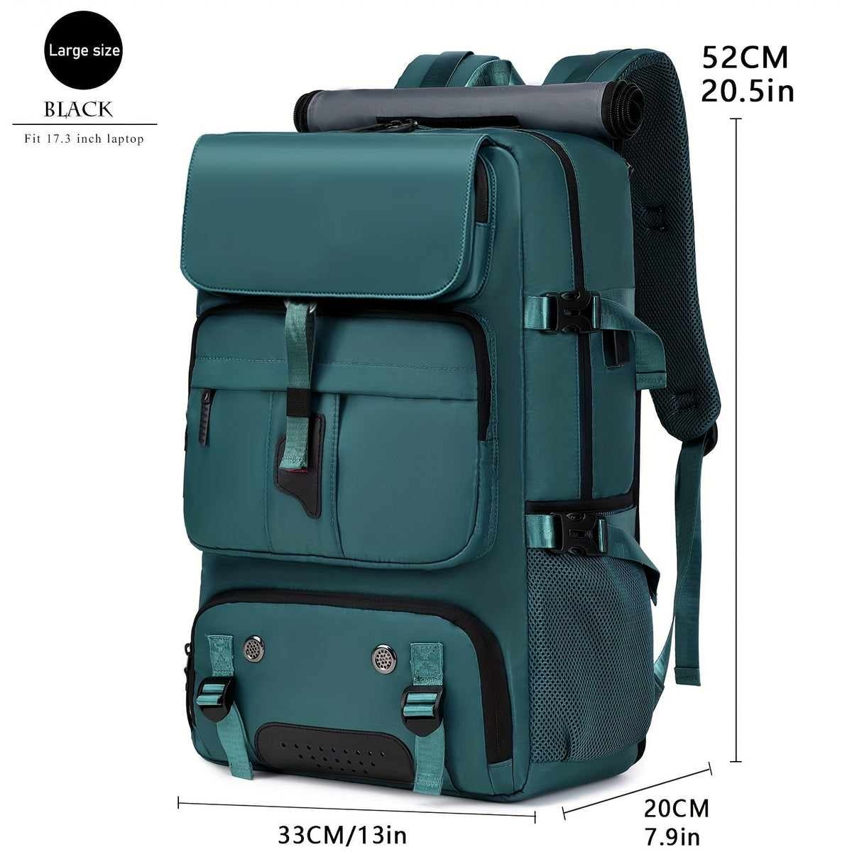 Large Laptop Backpack with Shoe Compartment – Multi-Functional Travel Backpack for Men & Women, Business, College & Carry-On Bag with USB Charging Port, Waterproof, Fits 15.6" Laptop