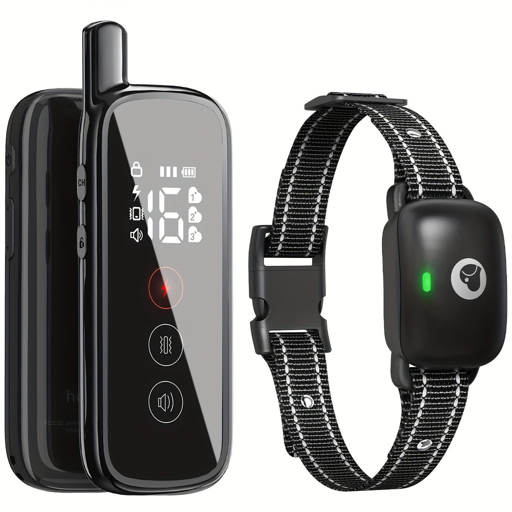Dog Training Collar with Remote IP68 Waterproof – Rechargeable E-Collar for Small Medium Large Dogs, 3 Modes Beep Vibration Shock, 1640ft Range