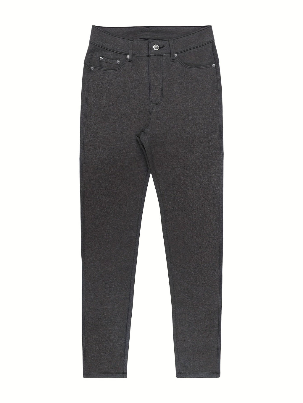 Women's High Waist Stretch Skinny Jeans Metal Button Street Style Slim Fit Denim Pants 10 Colors S-XXL Everyday Wear