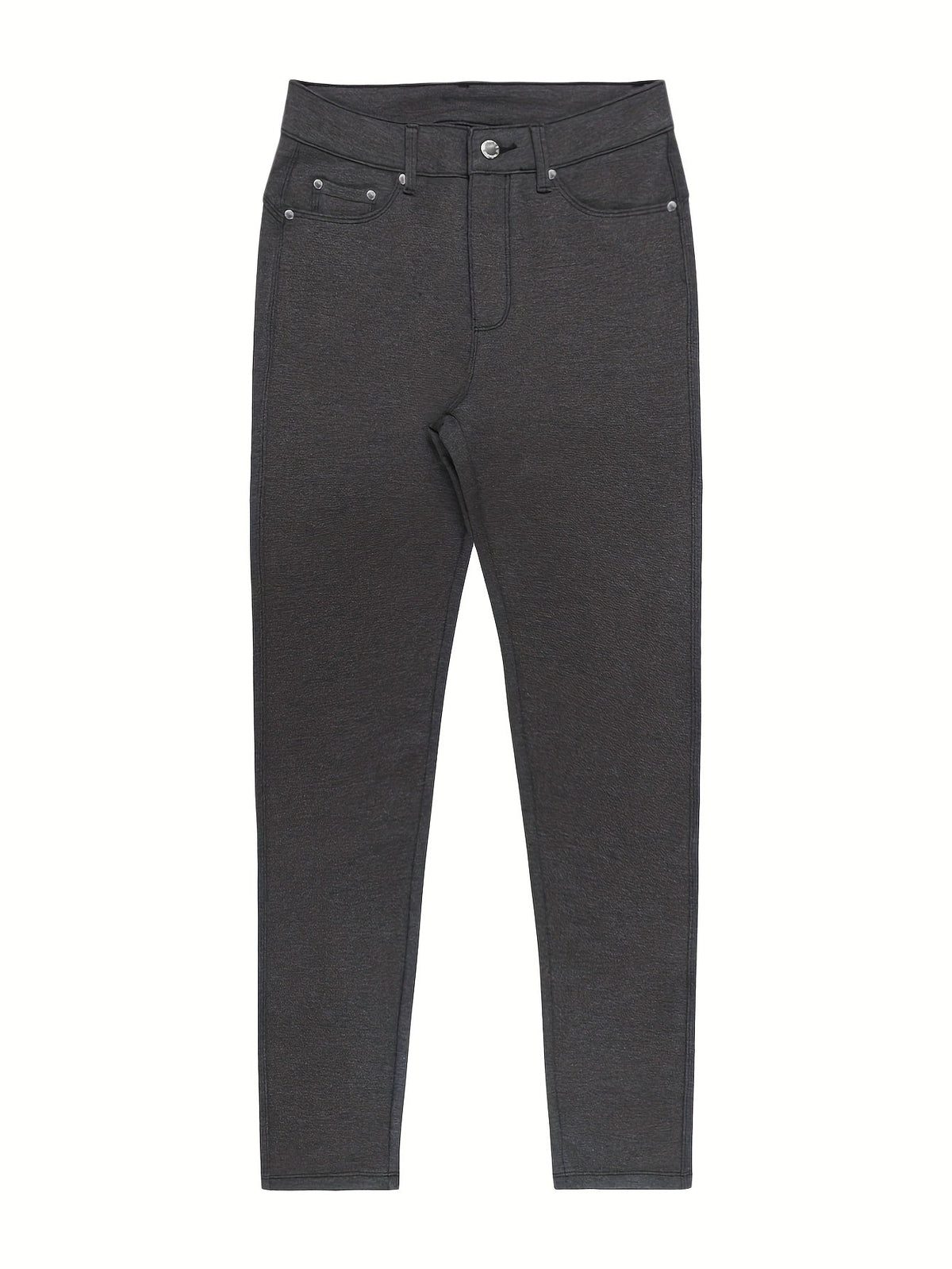 Women's High Waist Stretch Skinny Jeans Metal Button Street Style Slim Fit Denim Pants 10 Colors S-XXL Everyday Wear