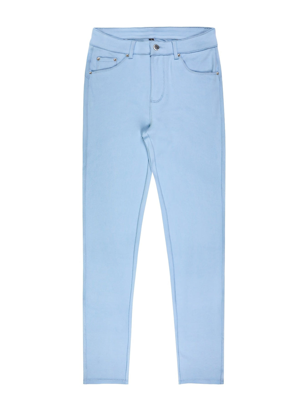 Women's High Waist Stretch Skinny Jeans Metal Button Street Style Slim Fit Denim Pants 10 Colors S-XXL Everyday Wear
