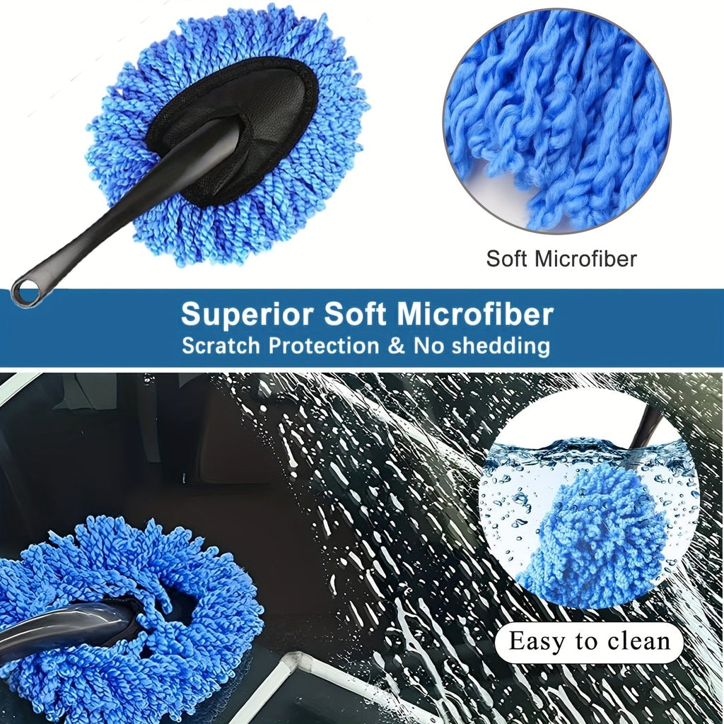 26PCS Car Detailing Brush Set – Complete Car Cleaning Kit with Drill Brushes, Wash Mitt, Tire Brush, Window Squeegee, Cleaning Gel & Storage Bag for Interior Exterior Wheels Vents Professional Auto Care