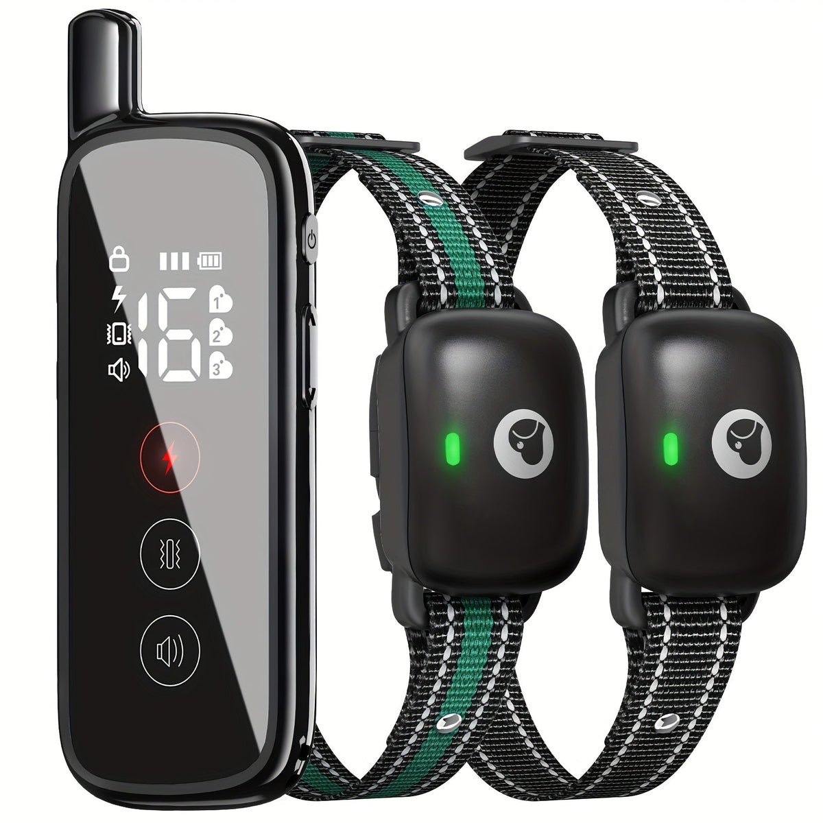 Dog Training Collar with Remote IP68 Waterproof – Rechargeable E-Collar for Small Medium Large Dogs, 3 Modes Beep Vibration Shock, 1640ft Range