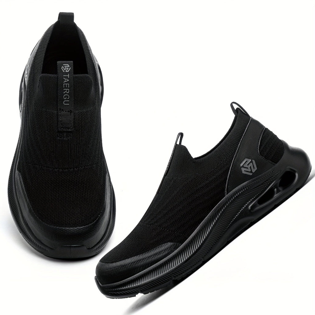 Steel Toe Work Shoes for Men Slip-On Lightweight Safety Sneakers Puncture-Resistant Non-Slip for Construction Warehouse Restaurant Black Grey Blue US 5.5-14